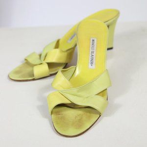 Manolo Blahnik Leather/Suede Sandal